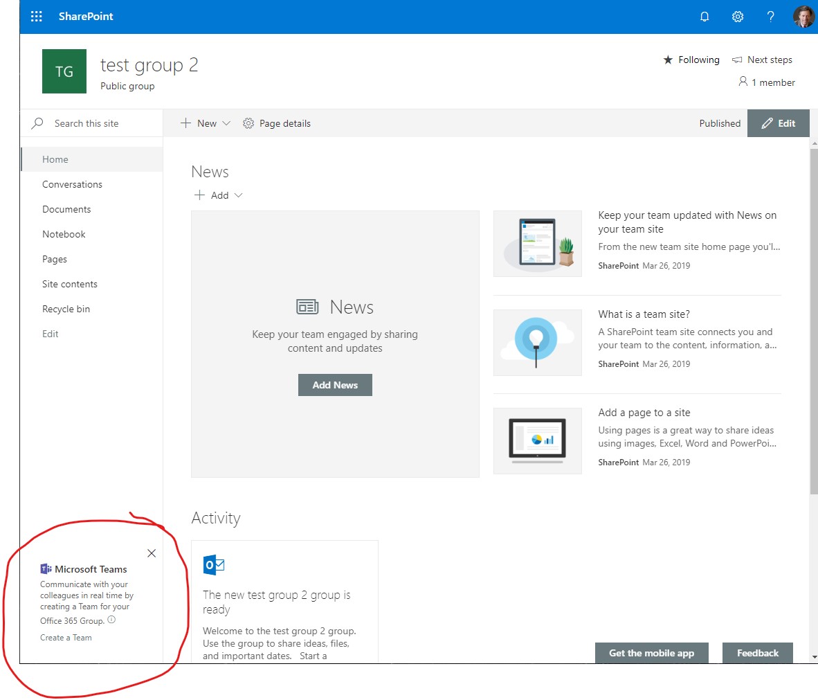 Teamify dialog screenshot